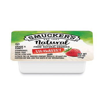 Smucker's® Smuckers 1-2 Ounce Natural Jam, 0.5 Oz Container, Strawberry, 200-carton freeshipping - TVN Wholesale